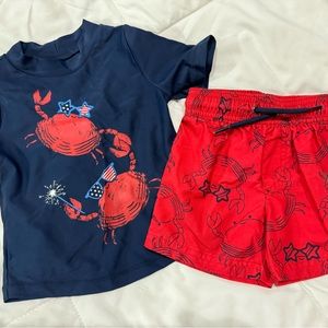 Baby swim outfit.